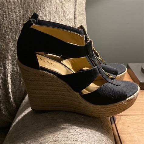 michael kors black berkley|Michael Kors berkley mid wedge.